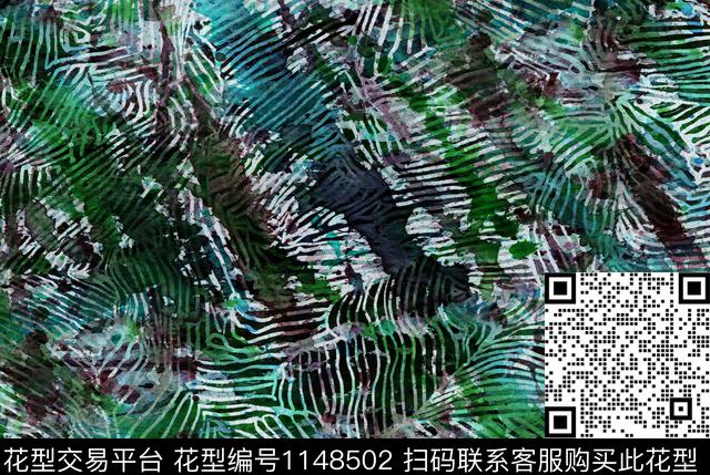 181124抽象条纹2.jpg - 1148502 - 水彩 抽象 棉麻 - 数码印花花型 － 女装花型设计 － 瓦栏