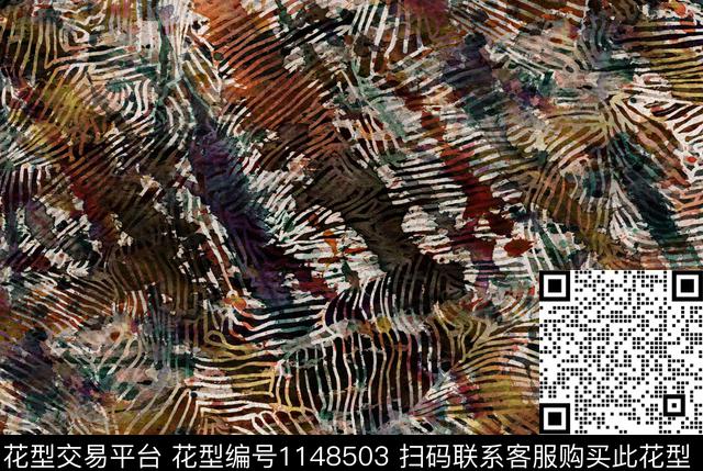 181124抽象条纹3.jpg - 1148503 - 水彩 抽象 棉麻 - 数码印花花型 － 女装花型设计 － 瓦栏