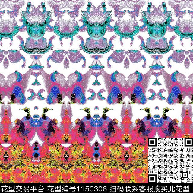 30_0002_3.jpg - 1150306 - 定位花 数码花型 几何 - 数码印花花型 － 床品花型设计 － 瓦栏