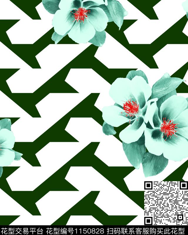 1146-2.jpg - 1150828 - 春夏花型 大牌风 几何 - 传统印花花型 － 女装花型设计 － 瓦栏