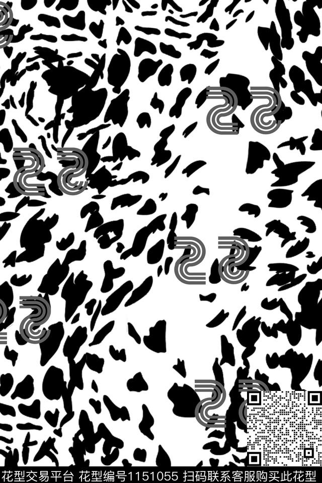 20181130009.jpg - 1151055 - 动物纹 豹纹 大牌风 - 数码印花花型 － 女装花型设计 － 瓦栏