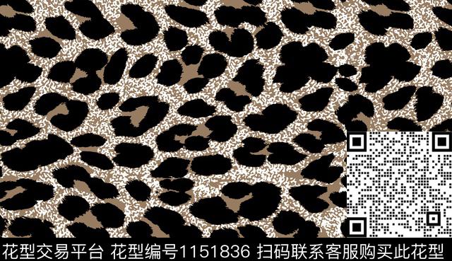 640.jpg - 1151836 - 动物纹 豹纹 动物 - 传统印花花型 － 女装花型设计 － 瓦栏
