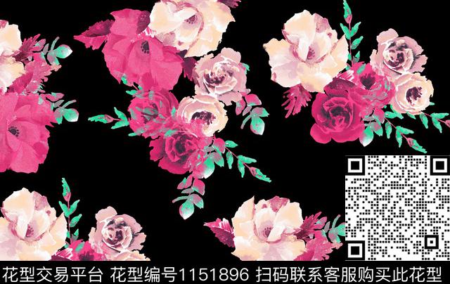 18c205.jpg - 1151896 - 传统花型 大牌风 花卉 - 传统印花花型 － 女装花型设计 － 瓦栏