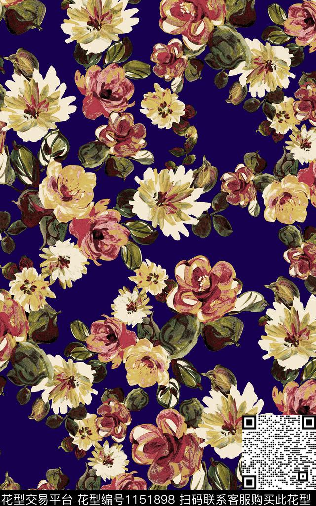 18c207.jpg - 1151898 - 传统花型 大牌风 花卉 - 传统印花花型 － 女装花型设计 － 瓦栏