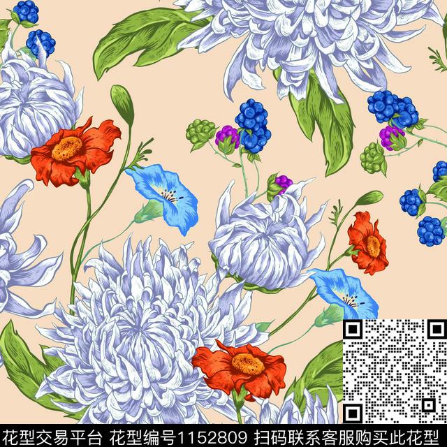 101401-44.jpg - 1152809 - 风格化花卉 大牌风 数码花型 - 数码印花花型 － 女装花型设计 － 瓦栏