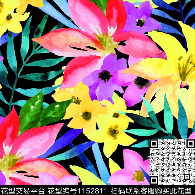 101401-46.jpg - 1152811 - 风格化花卉 大牌风 数码花型 - 数码印花花型 － 女装花型设计 － 瓦栏