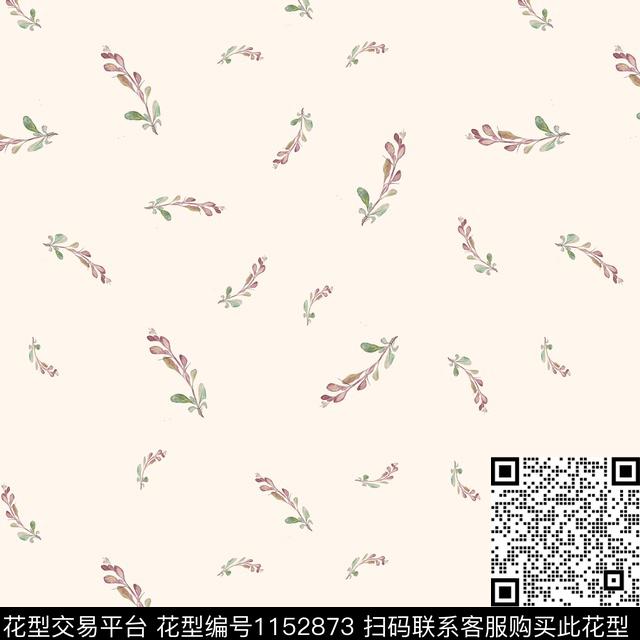 手绘树枝 ok.jpg - 1152873 - 花卉 中国 民族风 - 数码印花花型 － 女装花型设计 － 瓦栏