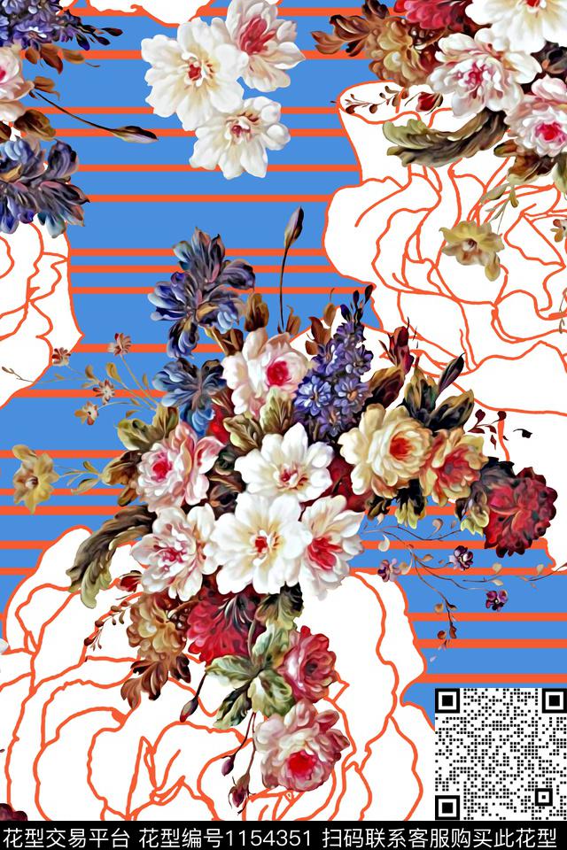 73-2.jpg - 1154351 - 大牌风 线条 花卉 - 数码印花花型 － 女装花型设计 － 瓦栏