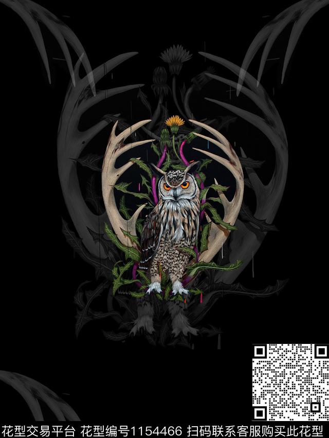 大牌风动物男装数码印花花型下载（图片编号: 1154466） - 瓦栏（Walan）