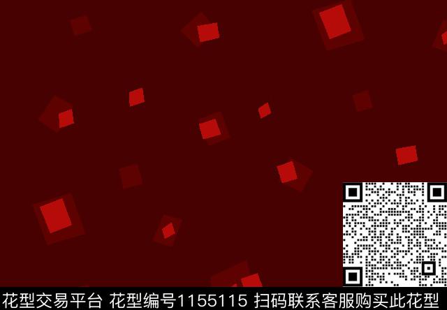 073-1.tif - 1155115 - 菱形 中国 几何 - 传统印花花型 － 男装花型设计 － 瓦栏