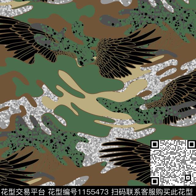 女装大牌风迷彩传统印花花型下载（图片编号: 1155473） - 瓦栏（Walan）