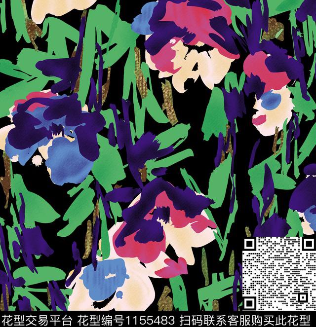 59.jpg - 1155483 - 大牌风 抽象花卉 数码花型 - 数码印花花型 － 女装花型设计 － 瓦栏