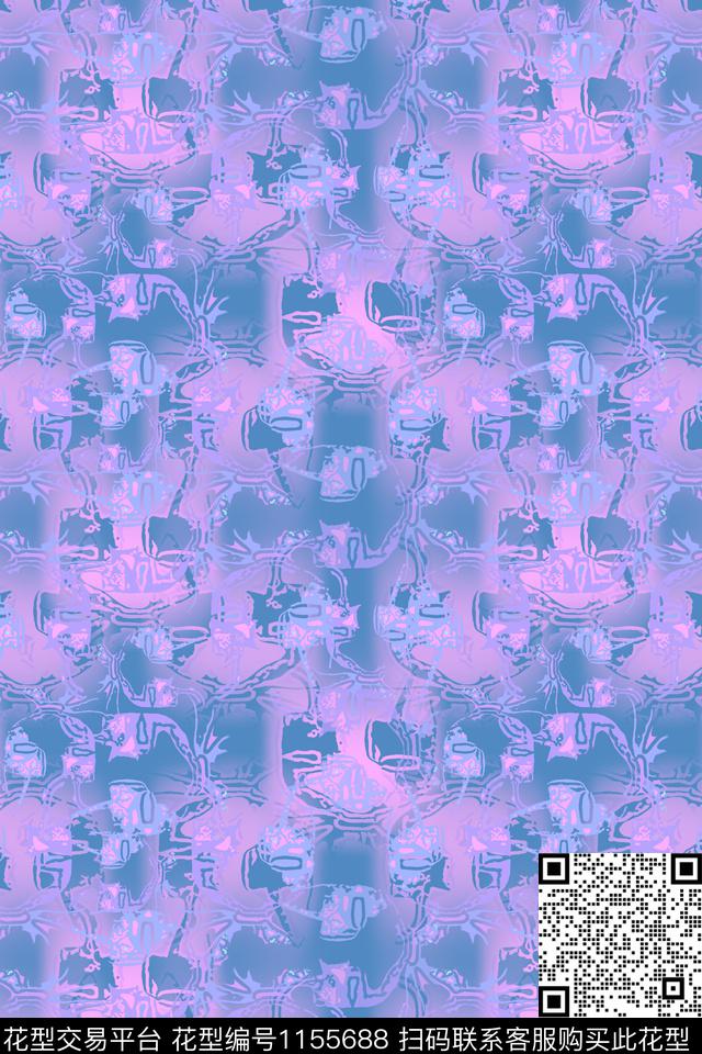 181205-径庭迷彩-4-3.jpg - 1155688 - 抽象 迷彩图案 艺术迷彩 - 数码印花花型 － 女装花型设计 － 瓦栏
