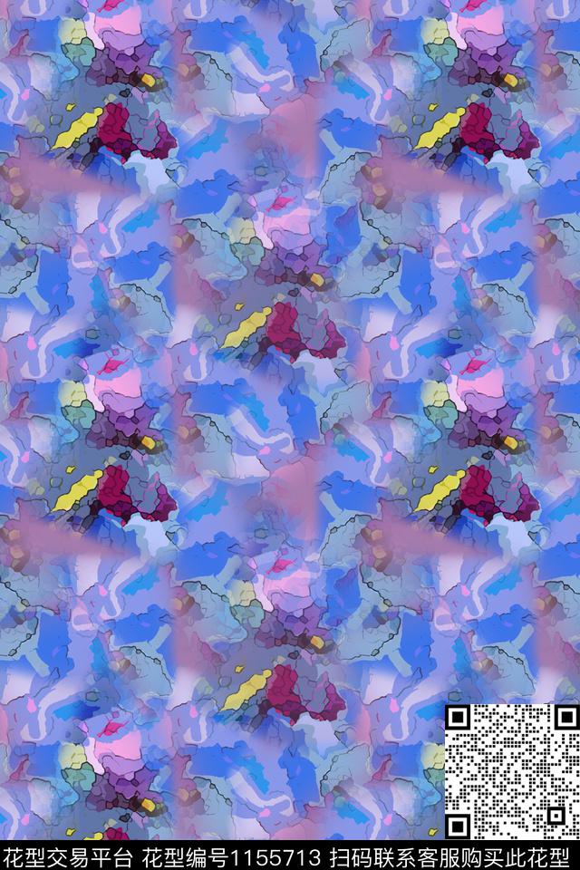 181220-艺术迷彩-3-2.jpg - 1155713 - 抽象 迷彩图案 艺术迷彩 - 数码印花花型 － 男装花型设计 － 瓦栏