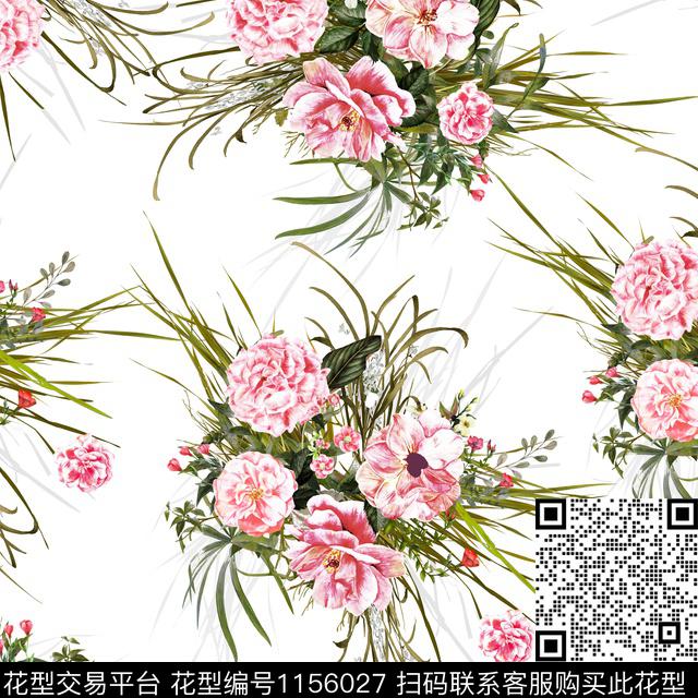 708.jpg - 1156027 - 植物 水彩花卉 热带花型 - 传统印花花型 － 女装花型设计 － 瓦栏