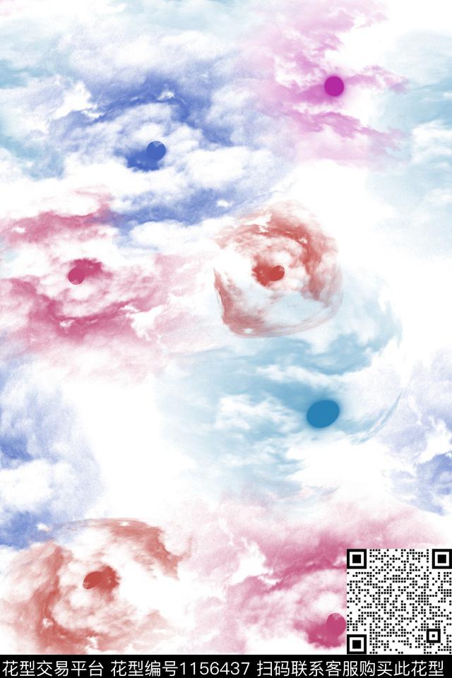 星空 12.6.jpg - 1156437 - 星空 迷幻 少女 - 数码印花花型 － 女装花型设计 － 瓦栏