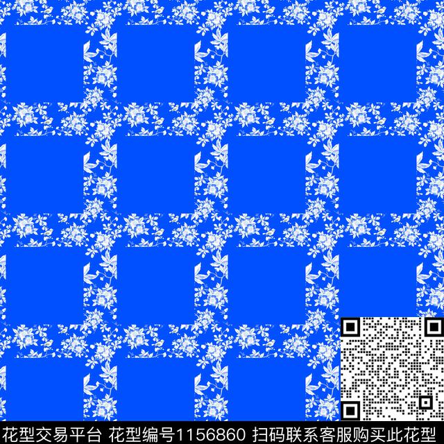 B6-2.jpg - 1156860 - 创意 大格子 花卉格子 - 数码印花花型 － 男装花型设计 － 瓦栏