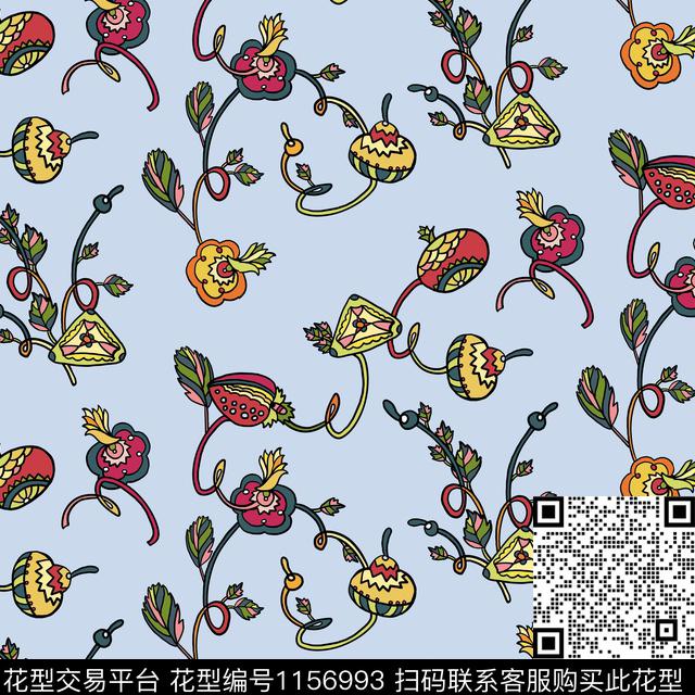 fruit.jpg - 1156993 - 草莓 水果 卡通 - 传统印花花型 － 床品花型设计 － 瓦栏