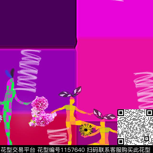 9898.jpg - 1157640 - 几何 迷彩 抽象 - 数码印花花型 － 女装花型设计 － 瓦栏
