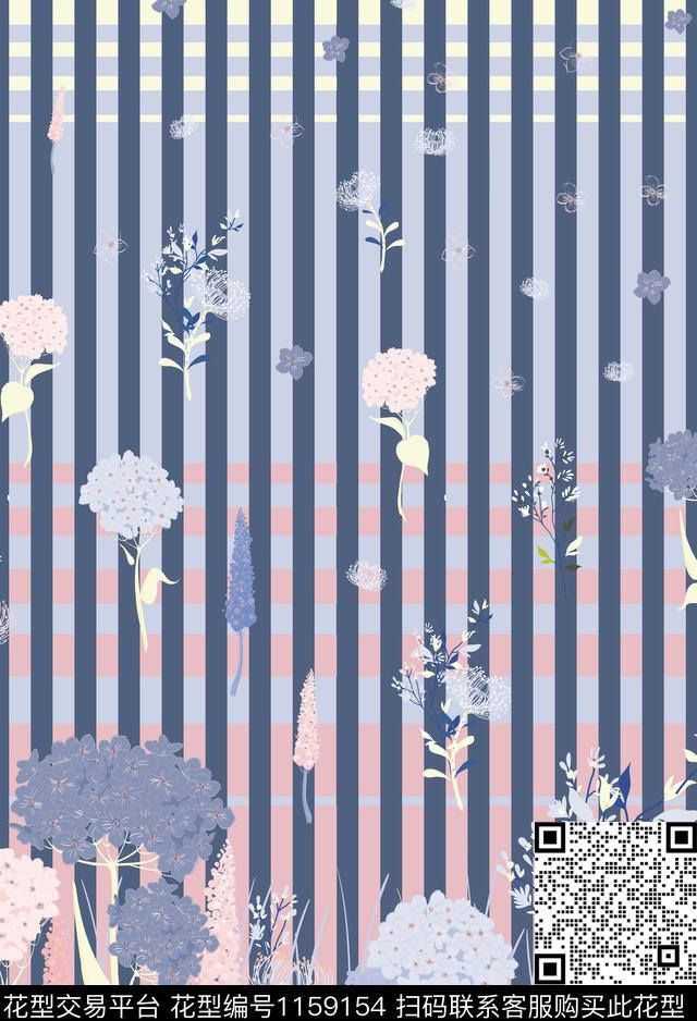 35.jpg - 1159154 - 条纹 矢量 花卉 - 传统印花花型 － 女装花型设计 － 瓦栏