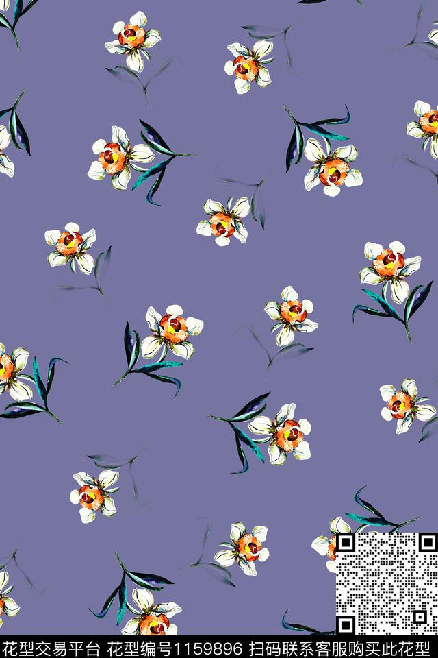 YuA8k019-f.jpg - 1159896 - 女装 水彩花卉 单花 - 传统印花花型 － 女装花型设计 － 瓦栏