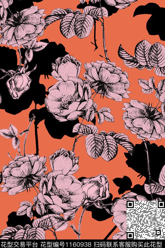 80.jpg - 1160938 - 休闲 数码花型 花卉 - 数码印花花型 － 女装花型设计 － 瓦栏