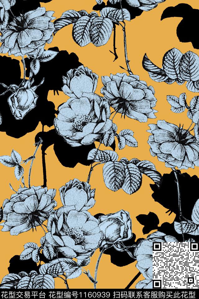 80.jpg - 1160939 - 休闲 数码花型 花卉 - 数码印花花型 － 女装花型设计 － 瓦栏