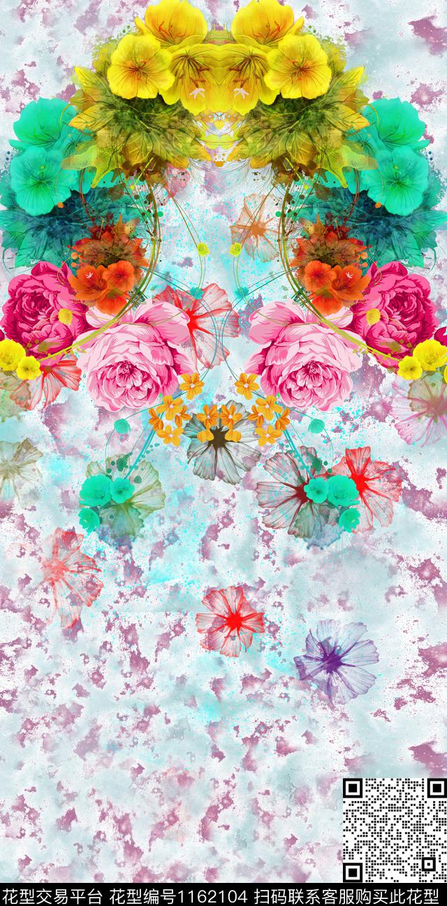 dufu-3.jpg - 1162104 - 花卉 底纹 布纹 - 数码印花花型 － 女装花型设计 － 瓦栏