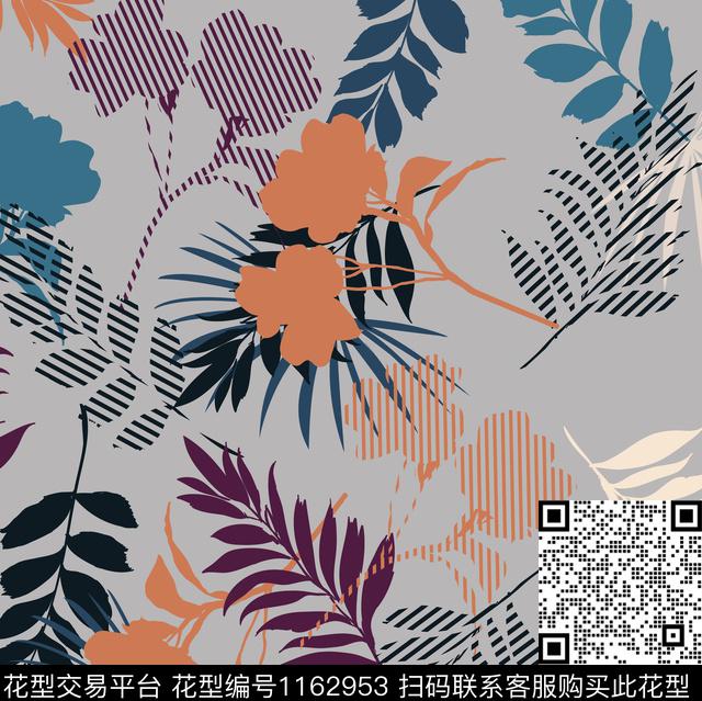 776.jpg - 1162953 - 水彩花卉 手绘花卉 手绘玫瑰 - 传统印花花型 － 女装花型设计 － 瓦栏