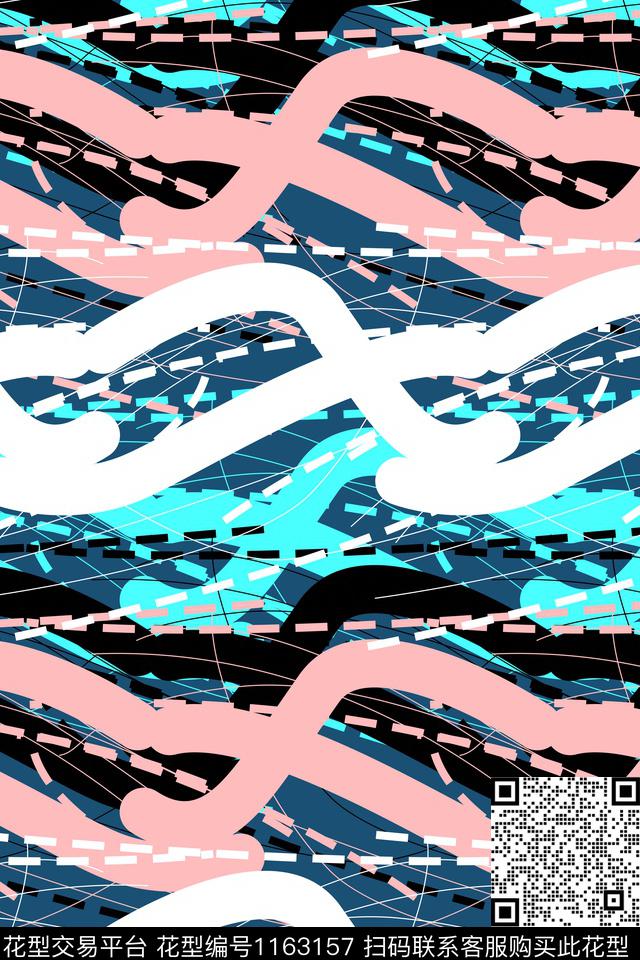 运动服抽象男装户外传统印花花型下载（图片编号: 1163157） - 瓦栏（Walan）