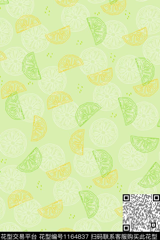 6.jpg - 1164837 - 柠檬 水果 女装 - 数码印花花型 － 女装花型设计 － 瓦栏