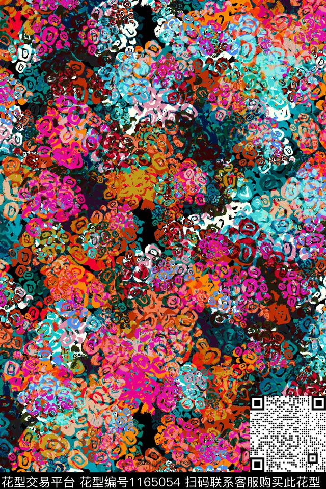 未标题-61a.jpg - 1165054 - 动物纹 迷幻 男装 - 数码印花花型 － 男装花型设计 － 瓦栏