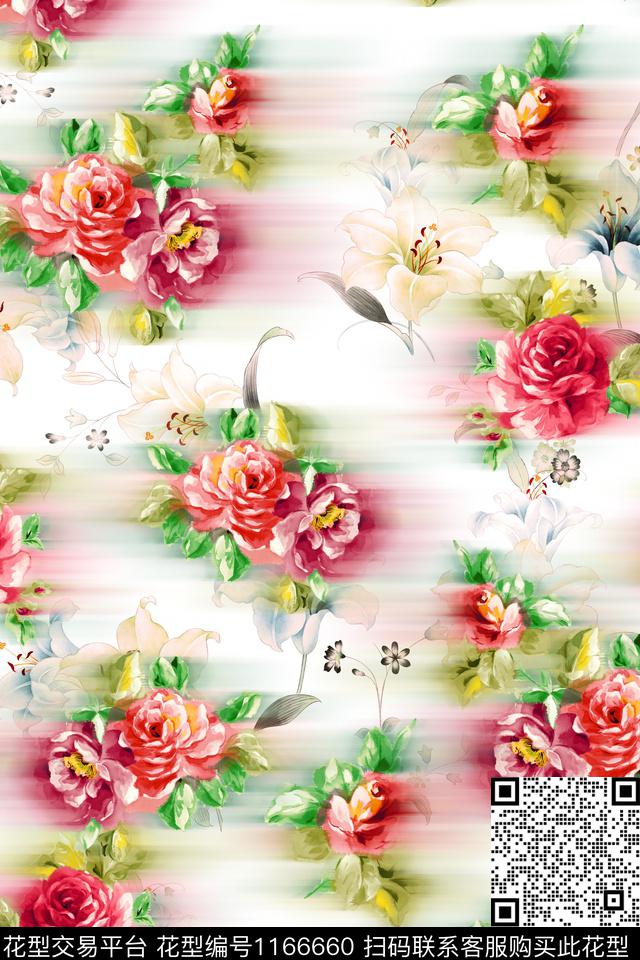 JY-111.jpg - 1166660 - 大牌风 手绘花卉 中老年 - 数码印花花型 － 女装花型设计 － 瓦栏