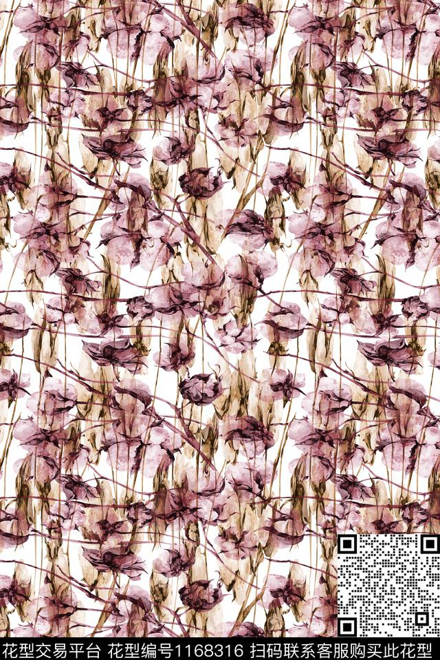 YuA8k025-f.jpg - 1168316 - 抽象 棉麻 线条 - 传统印花花型 － 女装花型设计 － 瓦栏