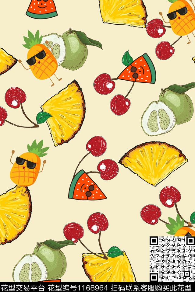 大牌风水果趣味传统印花花型下载（图片编号: 1168964） - 瓦栏（Walan）
