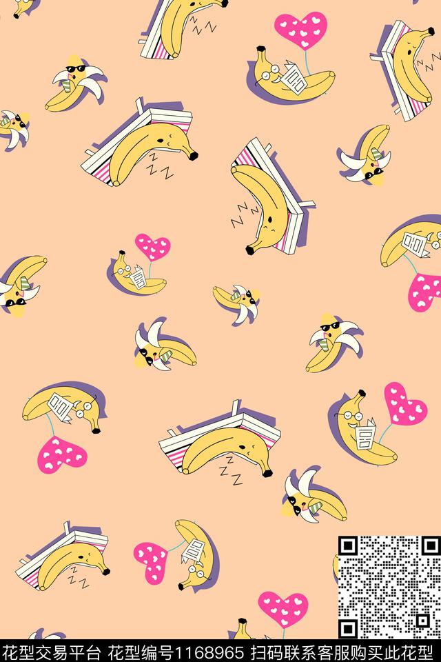 水果趣味香蕉传统印花花型下载（图片编号: 1168965） - 瓦栏（Walan）