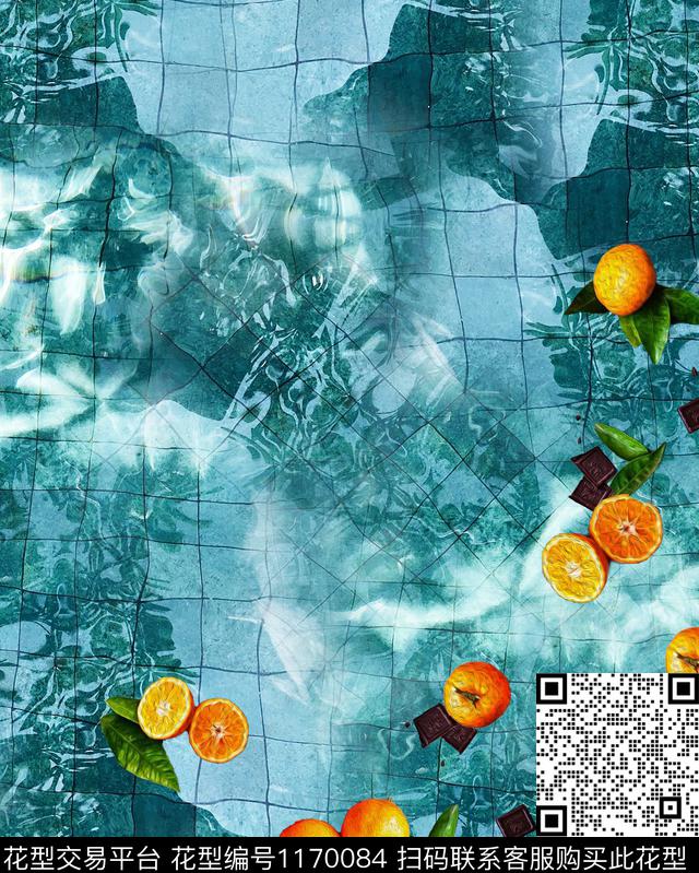 fruit.jpg - 1170084 - 几何 水果 定位花 - 数码印花花型 － 女装花型设计 － 瓦栏