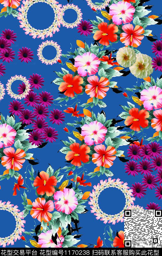 女76.jpg - 1170238 - 数码花型 花卉 大牌风 - 数码印花花型 － 女装花型设计 － 瓦栏