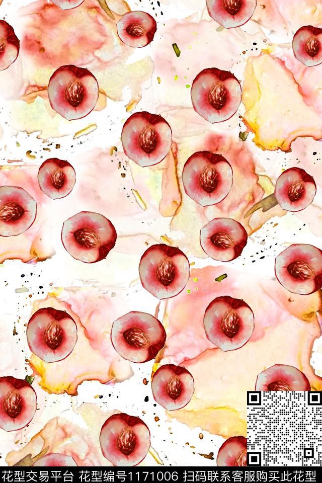 水彩数码花型水果数码印花花型下载（图片编号: 1171006） - 瓦栏（Walan）