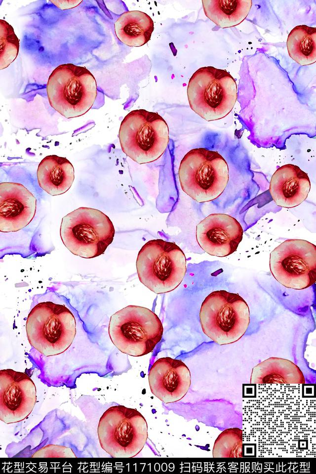 水彩数码花型水果数码印花花型下载（图片编号: 1171009） - 瓦栏（Walan）