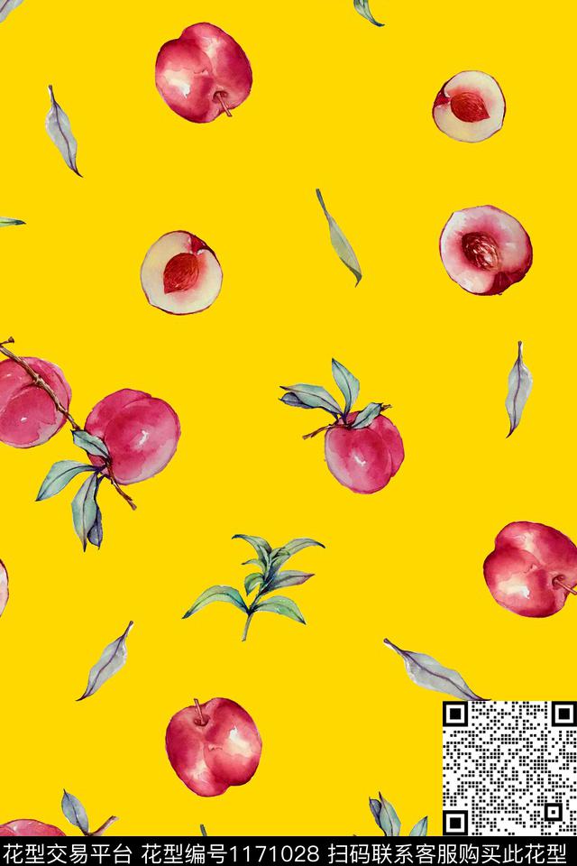水彩数码花型水果数码印花花型下载（图片编号: 1171028） - 瓦栏（Walan）