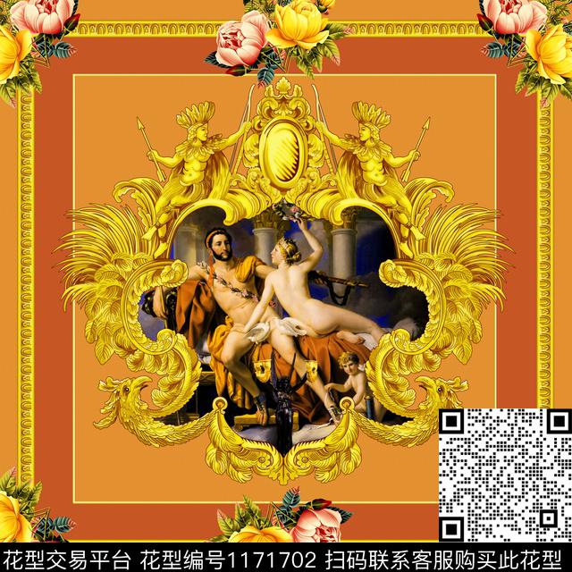 几何格子大牌风数码印花花型下载（图片编号: 1171702） - 瓦栏（Walan）