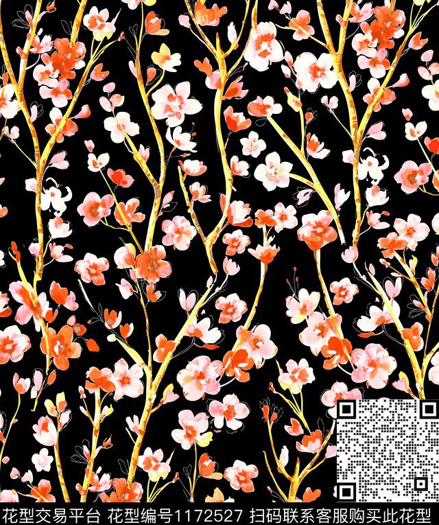 20190116002.jpg - 1172527 - 数码花型 女装 花卉 - 数码印花花型 － 女装花型设计 － 瓦栏