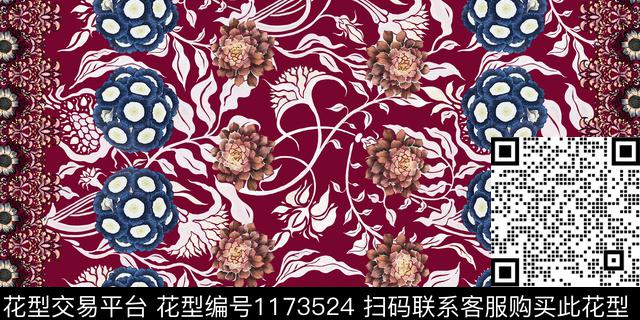 853.jpg - 1173524 - 春夏花型 几何 格子 - 传统印花花型 － 女装花型设计 － 瓦栏