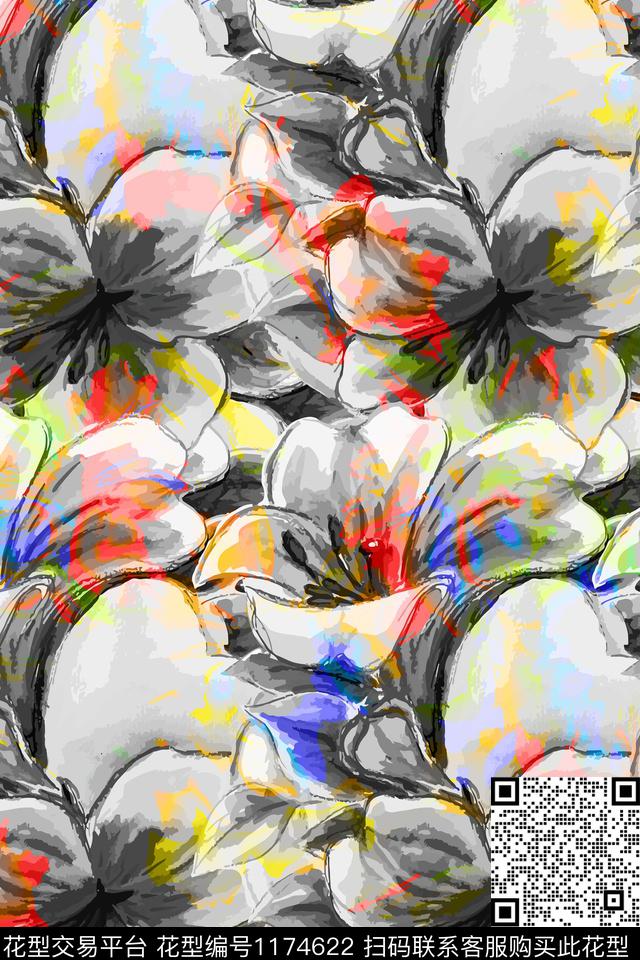 43-3.jpg - 1174622 - 数码花型 女装 花卉 - 数码印花花型 － 女装花型设计 － 瓦栏