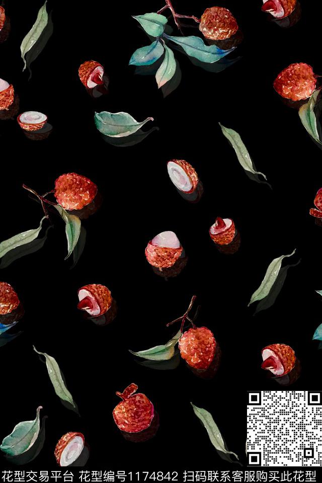 数码花型水果女装数码印花花型下载（图片编号: 1174842） - 瓦栏（Walan）