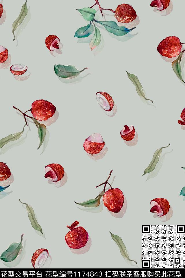 数码花型水果女装数码印花花型下载（图片编号: 1174843） - 瓦栏（Walan）