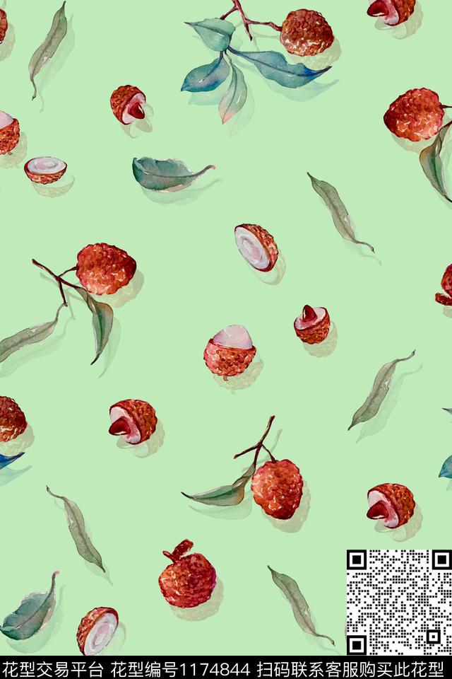 数码花型水果女装数码印花花型下载（图片编号: 1174844） - 瓦栏（Walan）