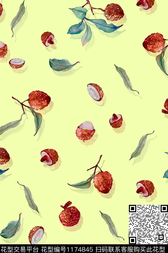 数码花型水果女装数码印花花型下载（图片编号: 1174845） - 瓦栏（Walan）