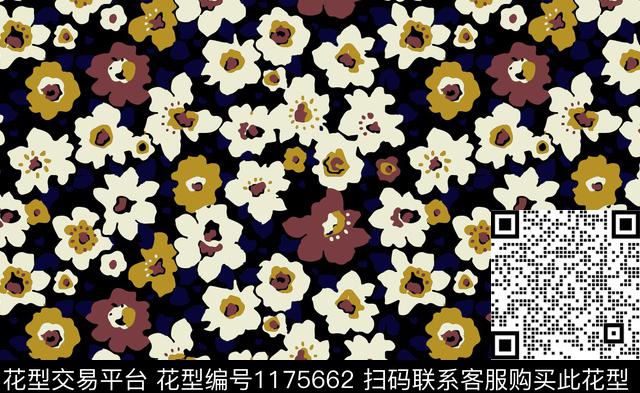 928.jpg - 1175662 - 花卉 小碎花 手绘大花 - 传统印花花型 － 女装花型设计 － 瓦栏